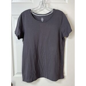 HUE SleepWell‎ Temperature Regulating Short Sleeve Sleep T-Shirt Gray Women's M